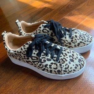 Halogen genuine calf hair sneaker